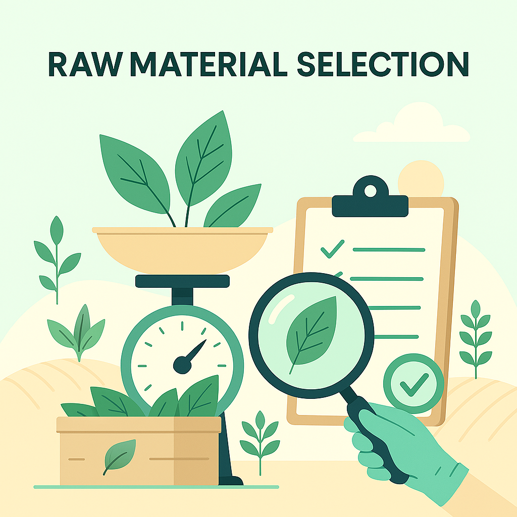 Raw material selection